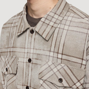 VILZSTUDIOS Plaid Distressed Oversize Long Sleeve Shirt