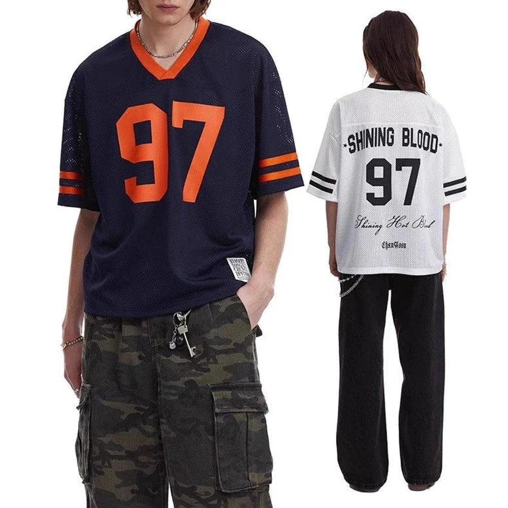 VILZSTUDIOS Breathable Retro Mesh Sports  T-Shirt