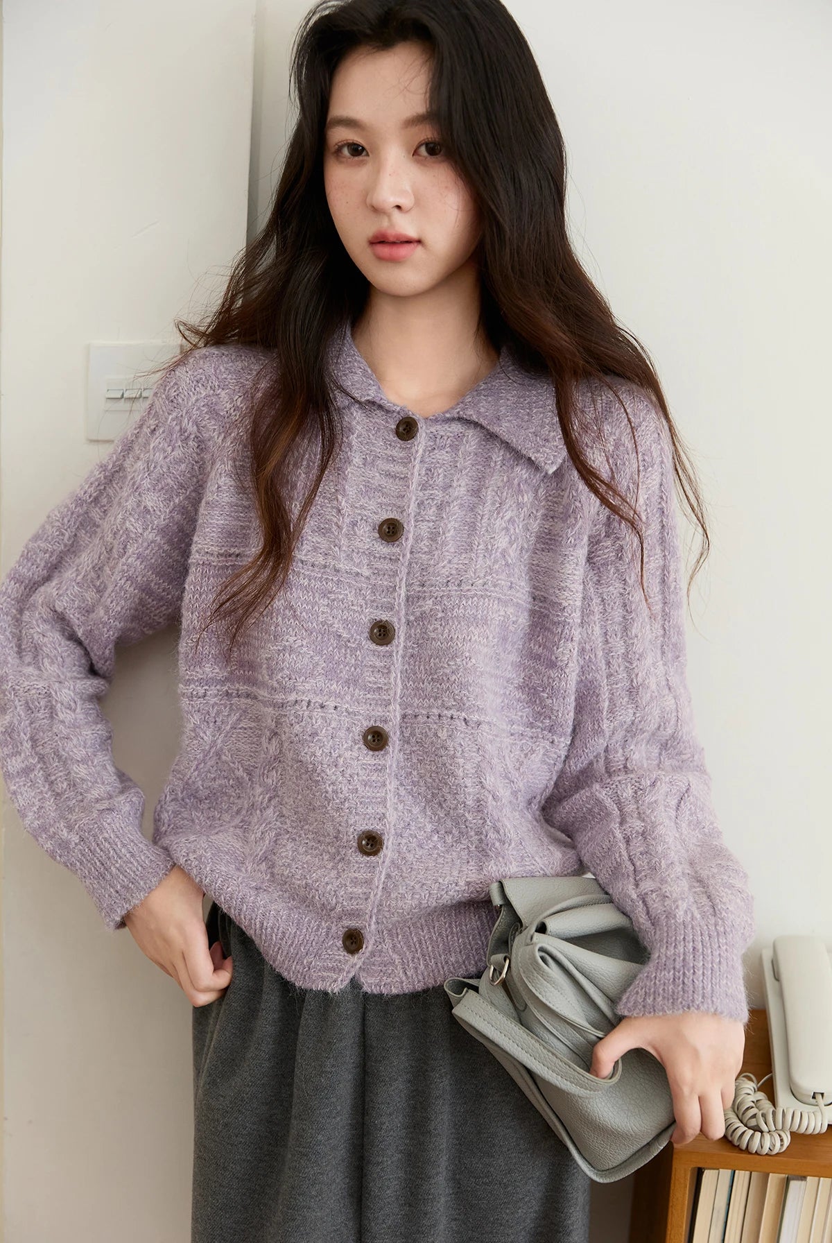 VILZSTUDIOS Cozy Wool Knit Cardigan