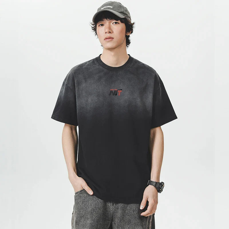 VILZSTUDIOS Oversize Gradient Washed Cotton T-Shirt