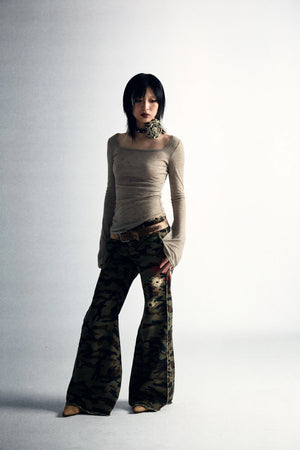 VILZSTUDIOS Grunge Aesthetic Vintage Tattoo Print Top