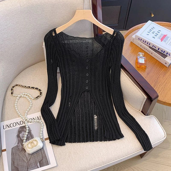 Knitted Hollow Out Top