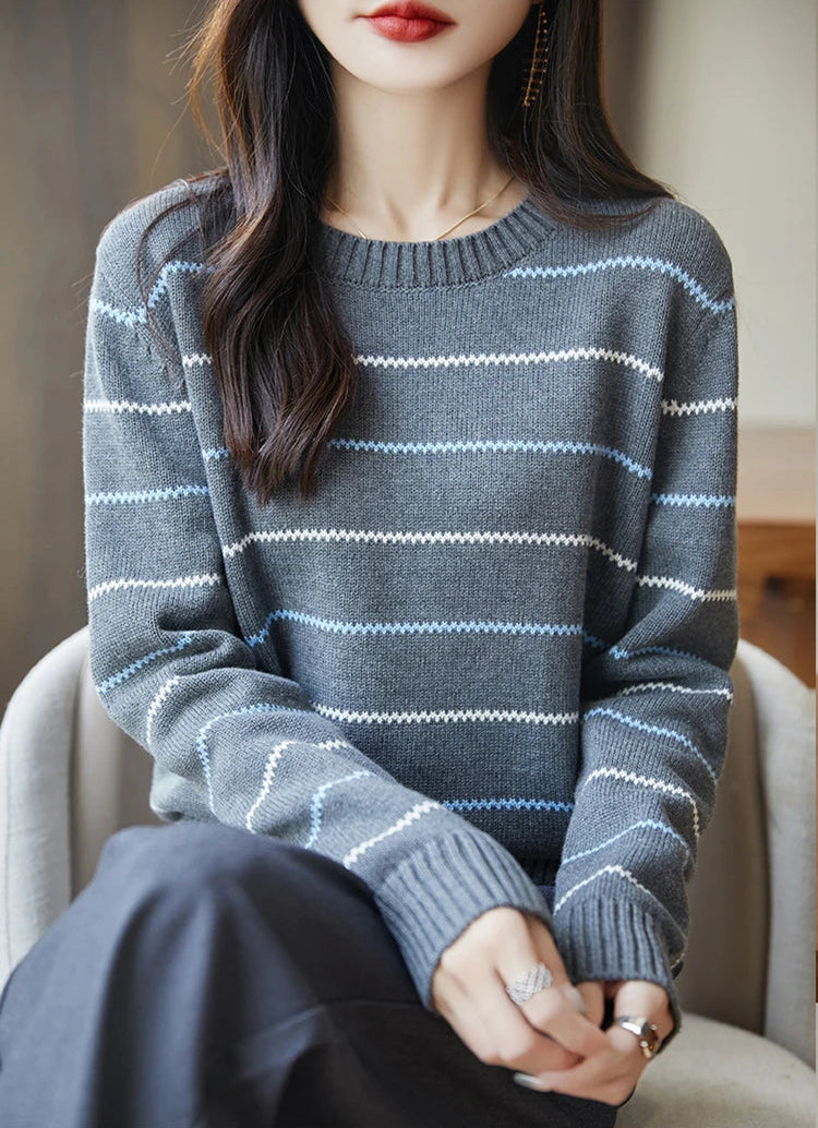 VILZSTUDIOS Classic Striped Knitted Sweater