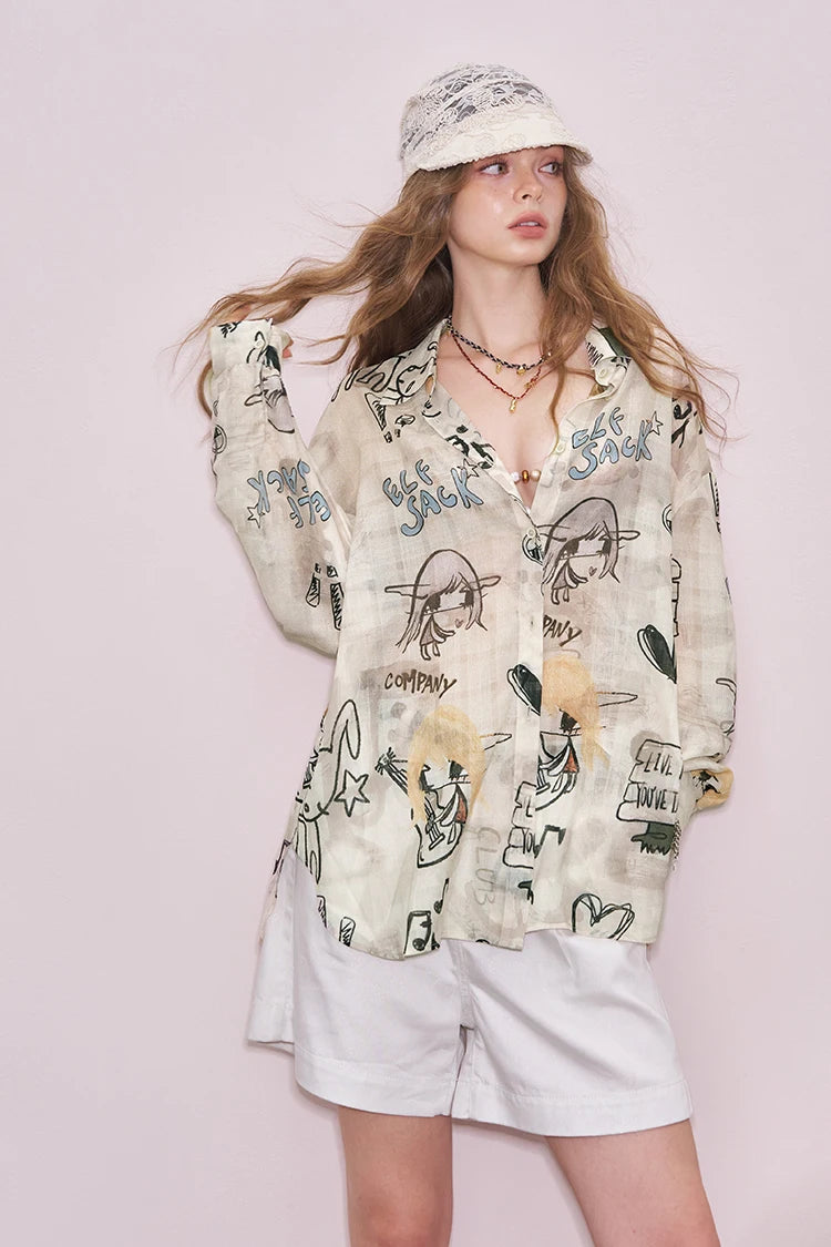 VILZSTUDIOS Original Cool Casual Lace Shirt