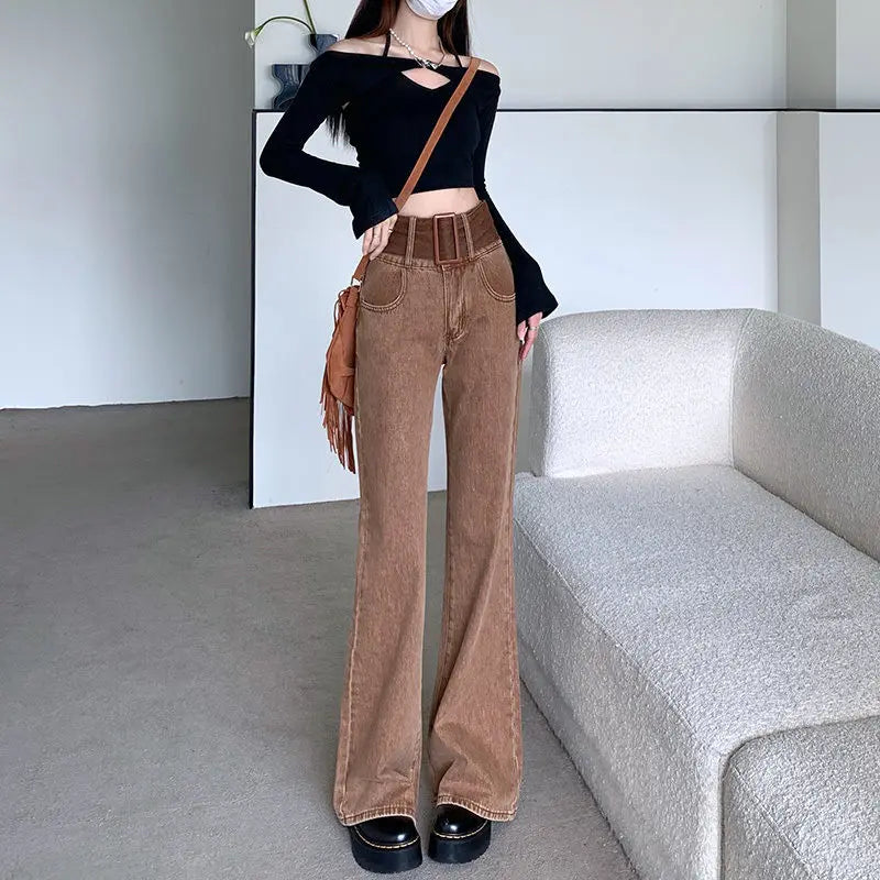 VILZSTUDIOS Vintage High Waist Flare Denim Pants