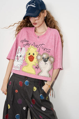 VILZSTUDIOS Vibrant Cartoon Print T-Shirt