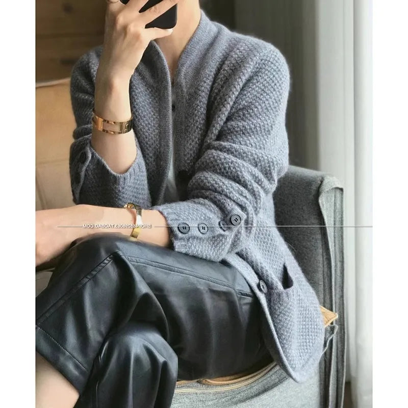 VILZSTUDIOS Cozy Thickened Cashmere Wool Cardigan