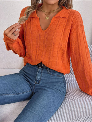 VILZSTUDIOS Cozy Knitted Plaid Sweater