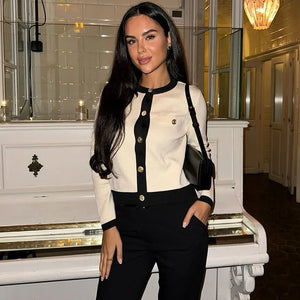 VILZSTUDIOS Basic Knitted Round Neck Cardigan