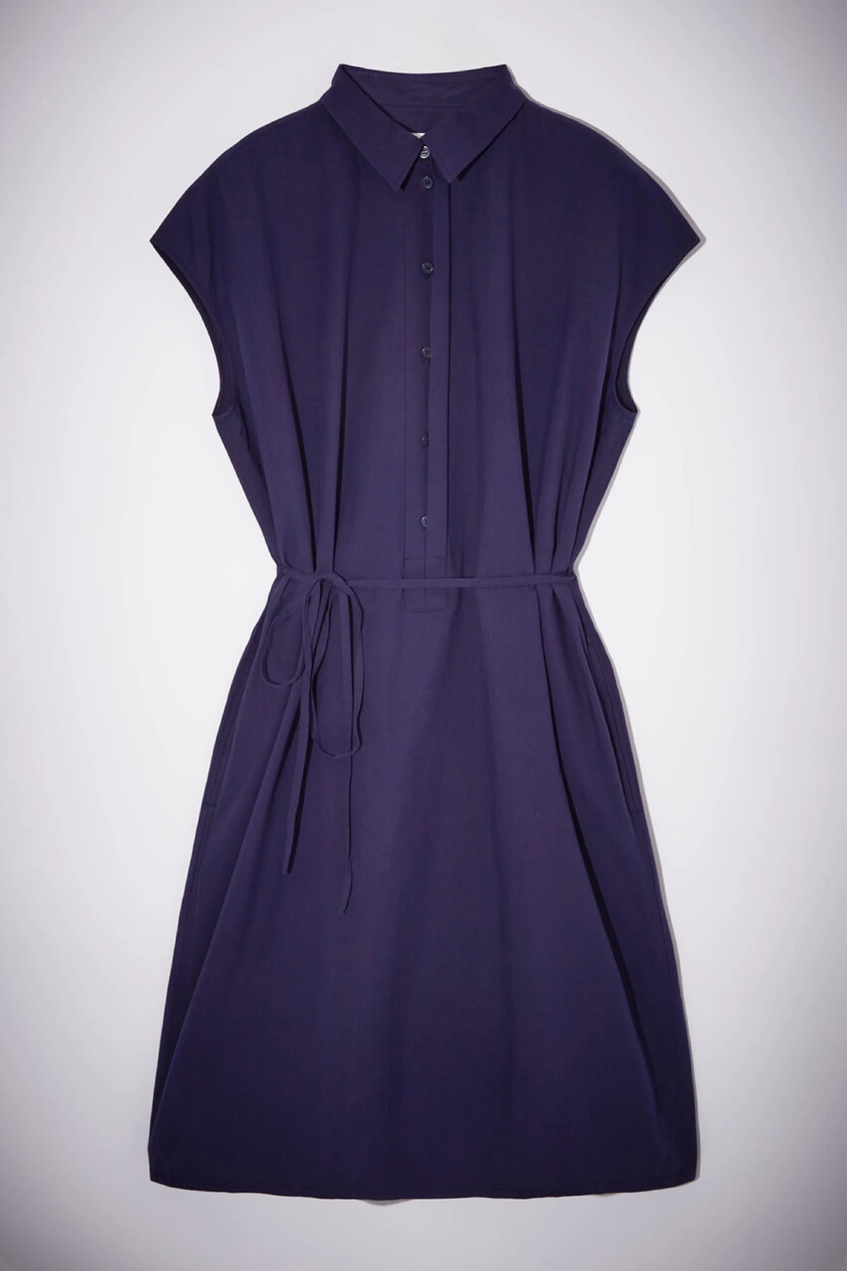 VILZSTUDIOS Casual Polo Neck Short Sleeve Mini Dress