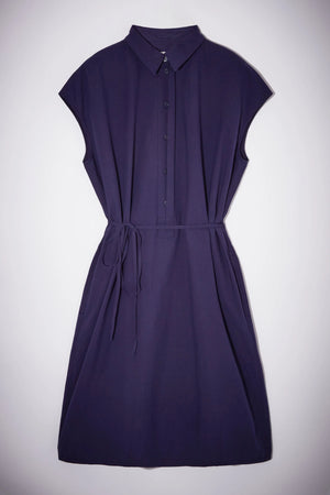VILZSTUDIOS Casual Polo Neck Short Sleeve Mini Dress