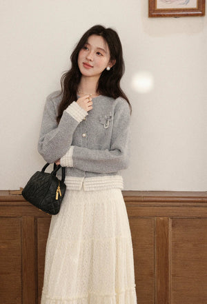 VILZSTUDIOS Chic Woolen Knitted Cardigan