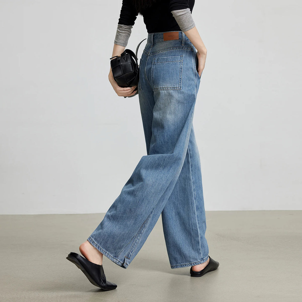 VILZSTUDIOS New Mid-Waist Wide Leg Jeans