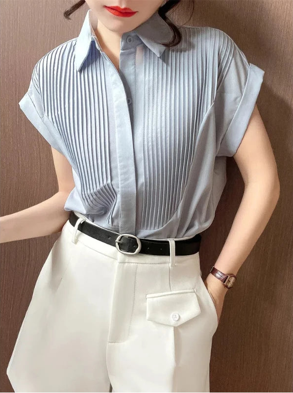 Elegant Pleated Shirt