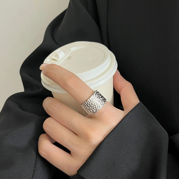 Chunky Irregular Geometric Open Finger Ring