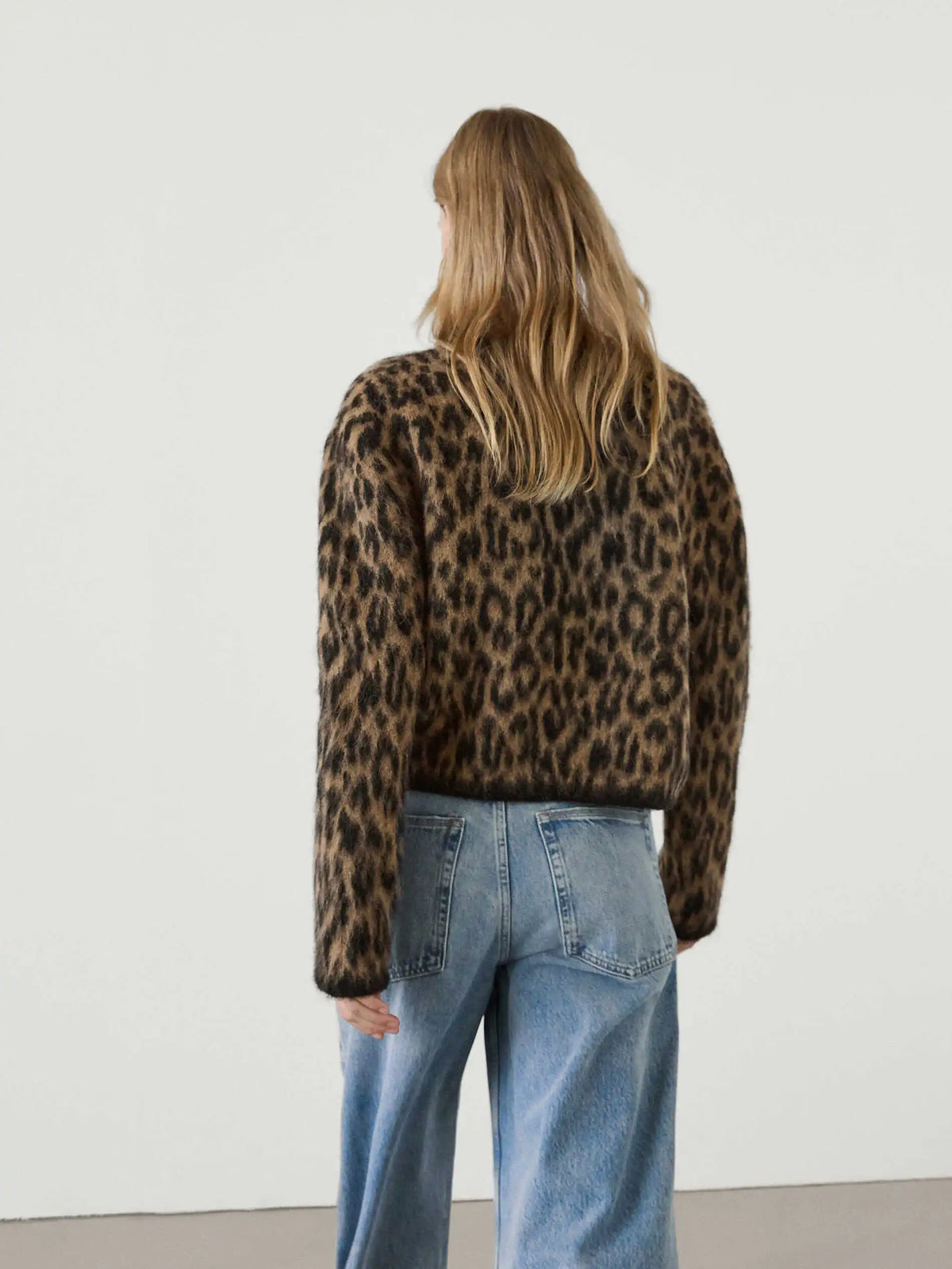 VILZSTUDIOS Vintage Leopard Print Cardigan