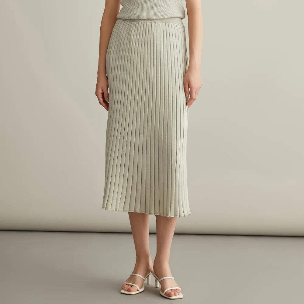 VILZSTUDIOS Elegant High Quality Merino Wool Skirt