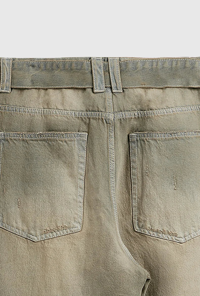 VILZSTUDIOS Retro Loose Washed Casual Jeans