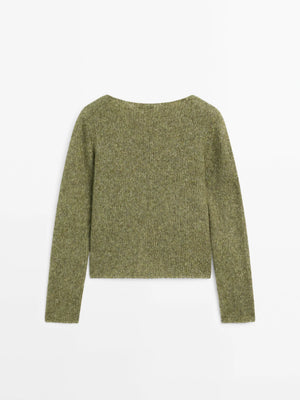 VILZSTUDIOS Soft Green Round Neck Sweater