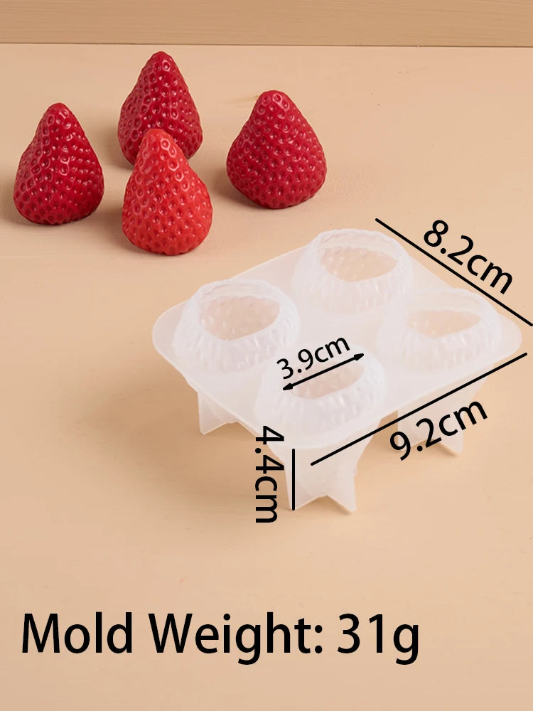 VILZSTUDIOS Strawberry Silicone Candle Mold