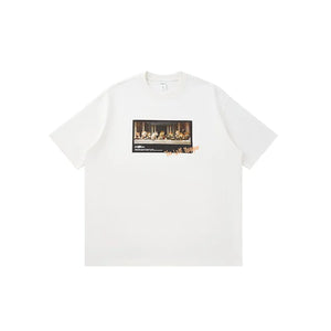VILZSTUDIOS Funny Shiba Print Cotton T-Shirt