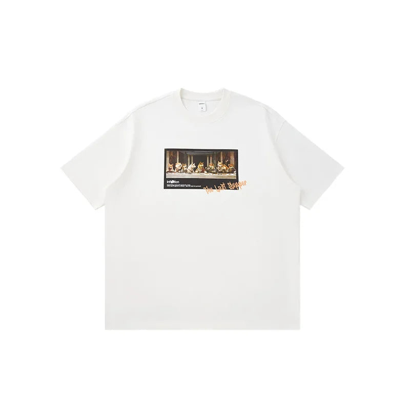 VILZSTUDIOS Funny Shiba Print Cotton T-Shirt