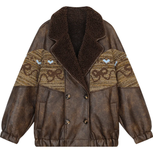 VILZSTUDIOS Retro Maillard Knitted Bow Jacket