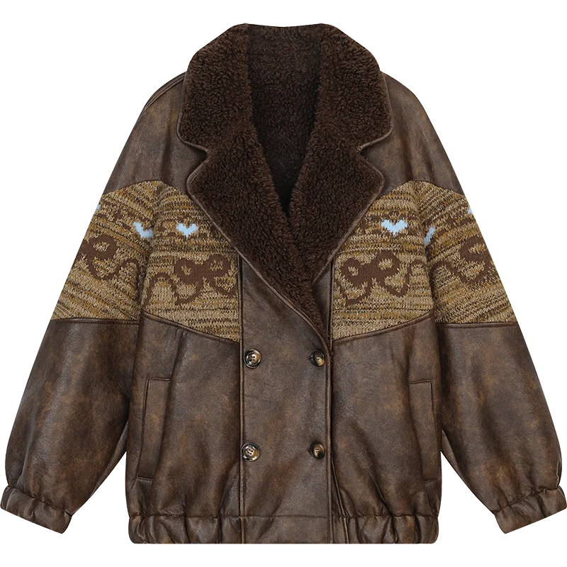 VILZSTUDIOS Retro Maillard Knitted Bow Jacket