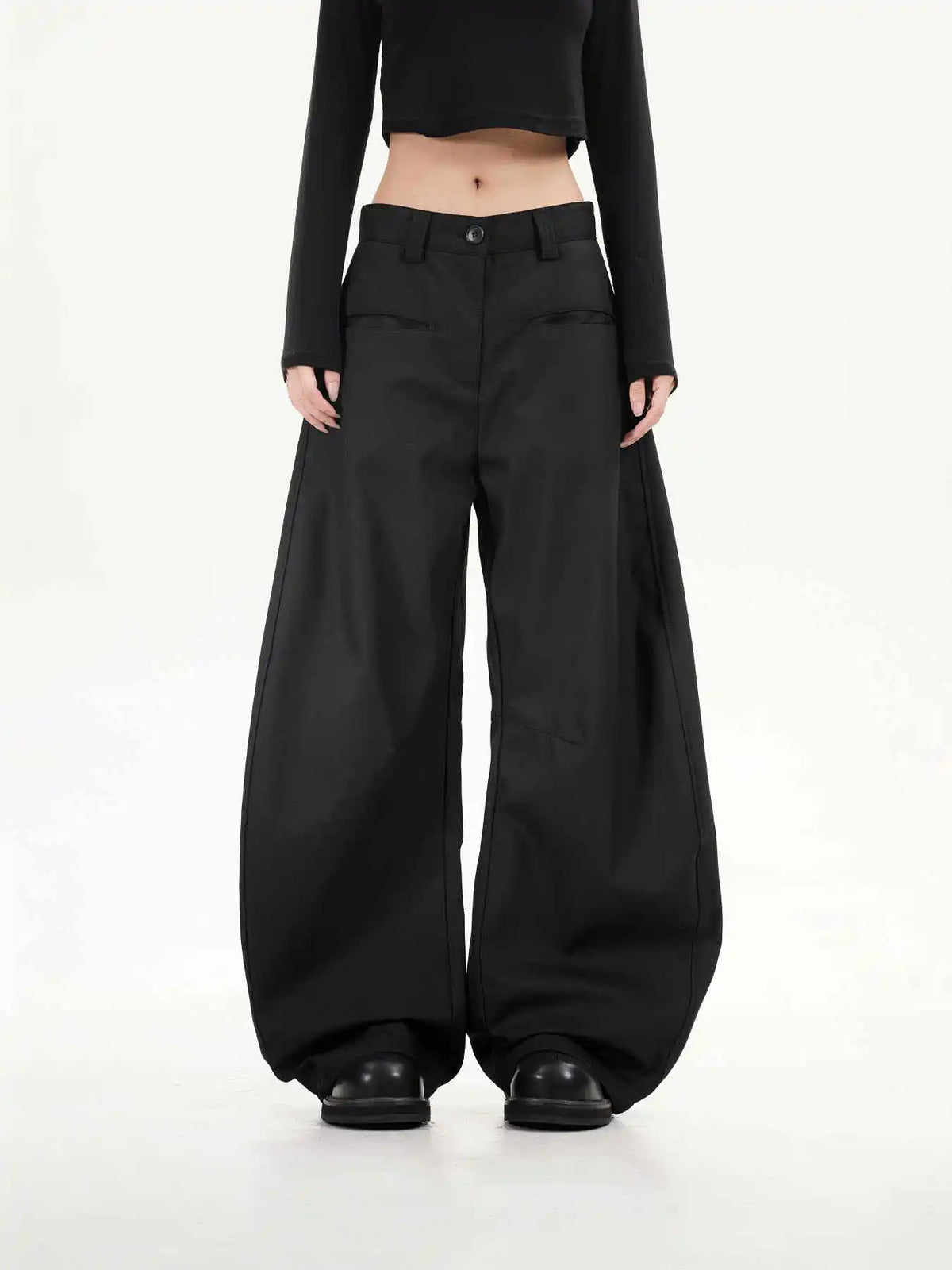 VILZSTUDIOS Vintage Black Gothic Wide Pants