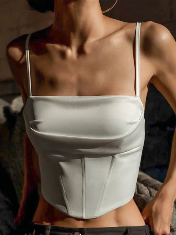 Elegant Lace-Up Bandage Tank Top