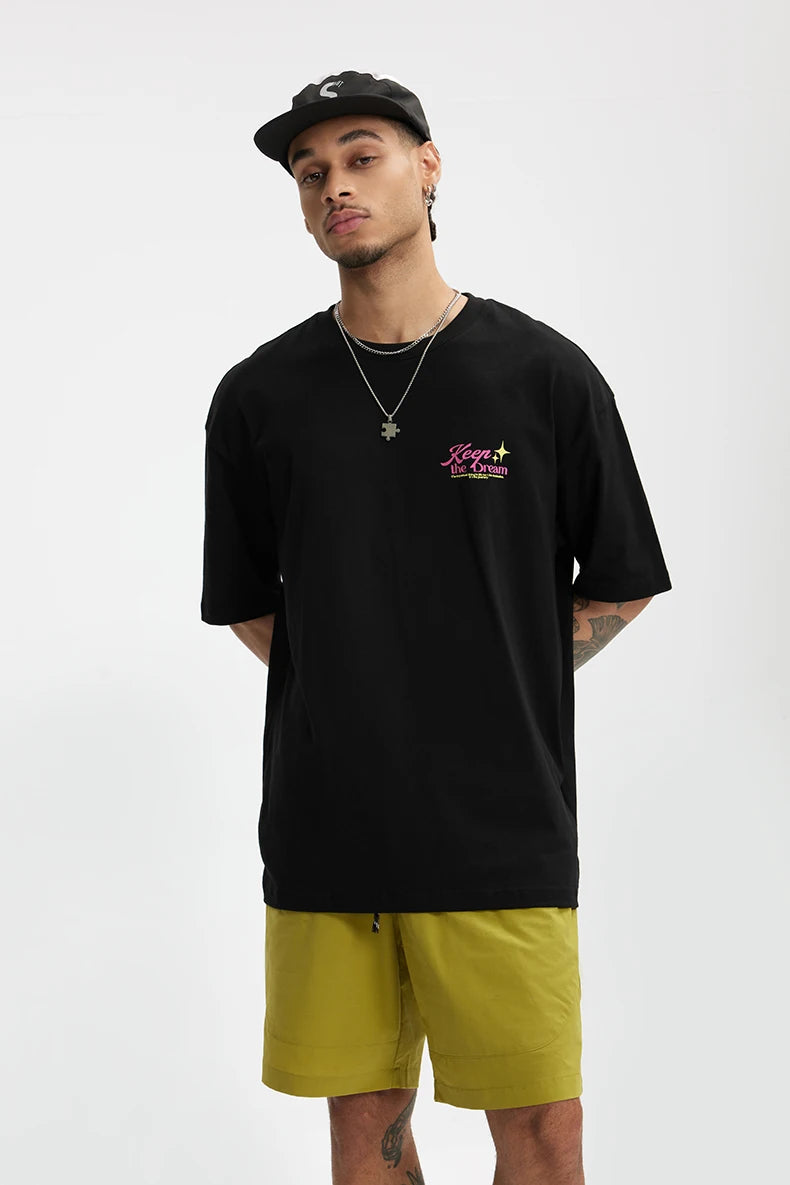VILZSTUDIOS American Print Oversize Heavyweight Cotton T-Shirt