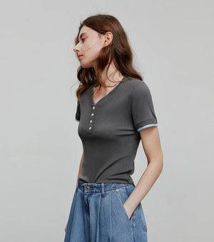 VILZSTUDIOS Stylish Casual Short Sleeve T-Shirt