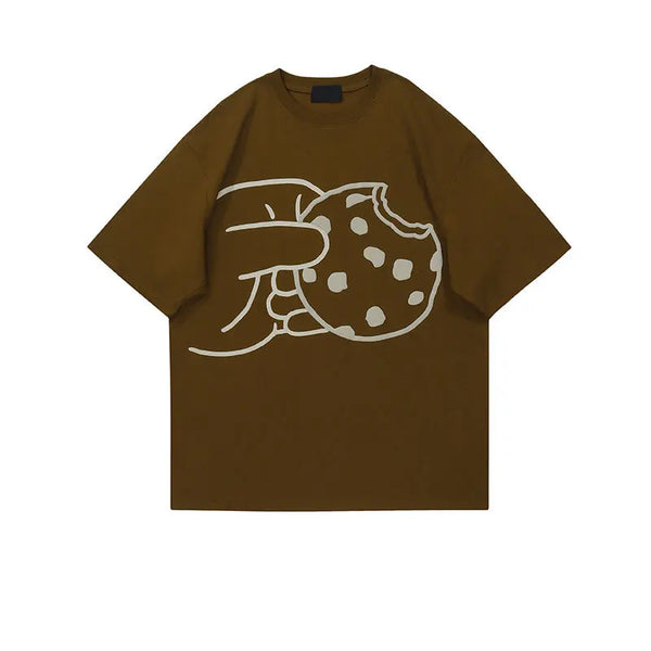 Minimalist Graphic Bitten Cookie T-Shirt