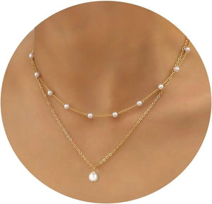 VILZSTUDIOS Gold Pearl Necklace