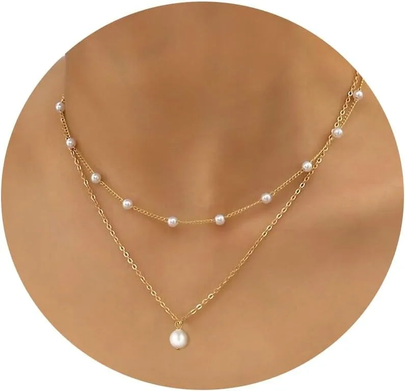 VILZSTUDIOS Gold Pearl Necklace
