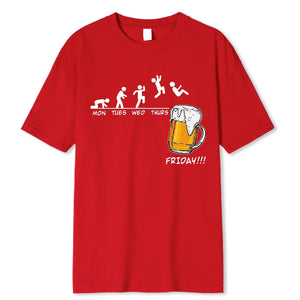 VILZSTUDIOS Funny Beer Print Graphic T-Shirt