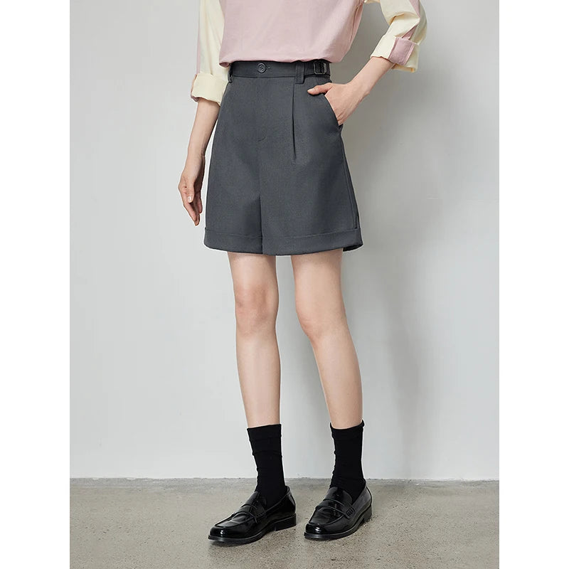 VILZSTUDIOS Comfortable High Waist Casual A-Line Shorts