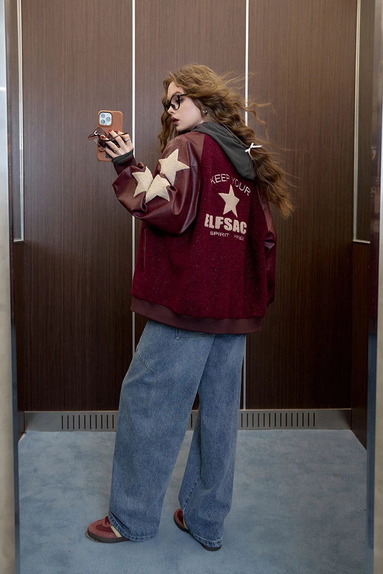 VILZSTUDIOS Sparkling Retro Baseball Jacket