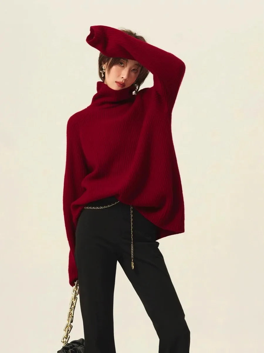 VILZSTUDIOS Retro Red Cashmere Sweater