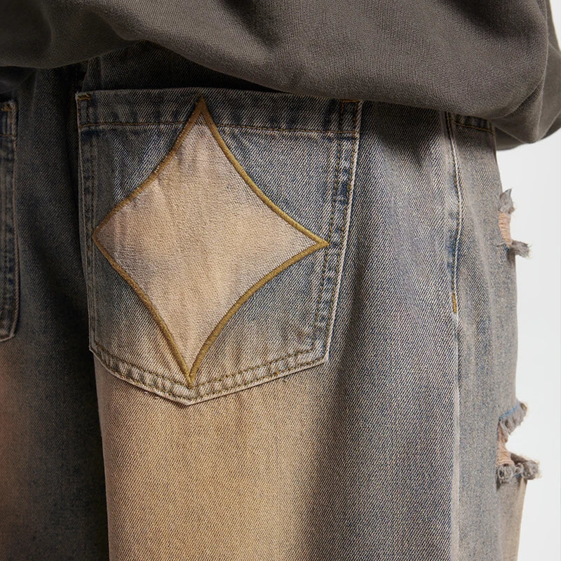 VILZSTUDIOS Vintage Ripped Grunge Jeans