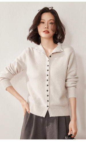 VILZSTUDIOS Luxurious Thick Knit Cashmere Cardigan