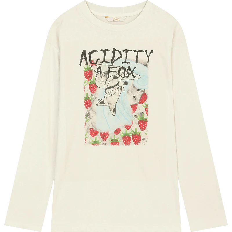 VILZSTUDIOS Strawberry Fox Print Loose Top