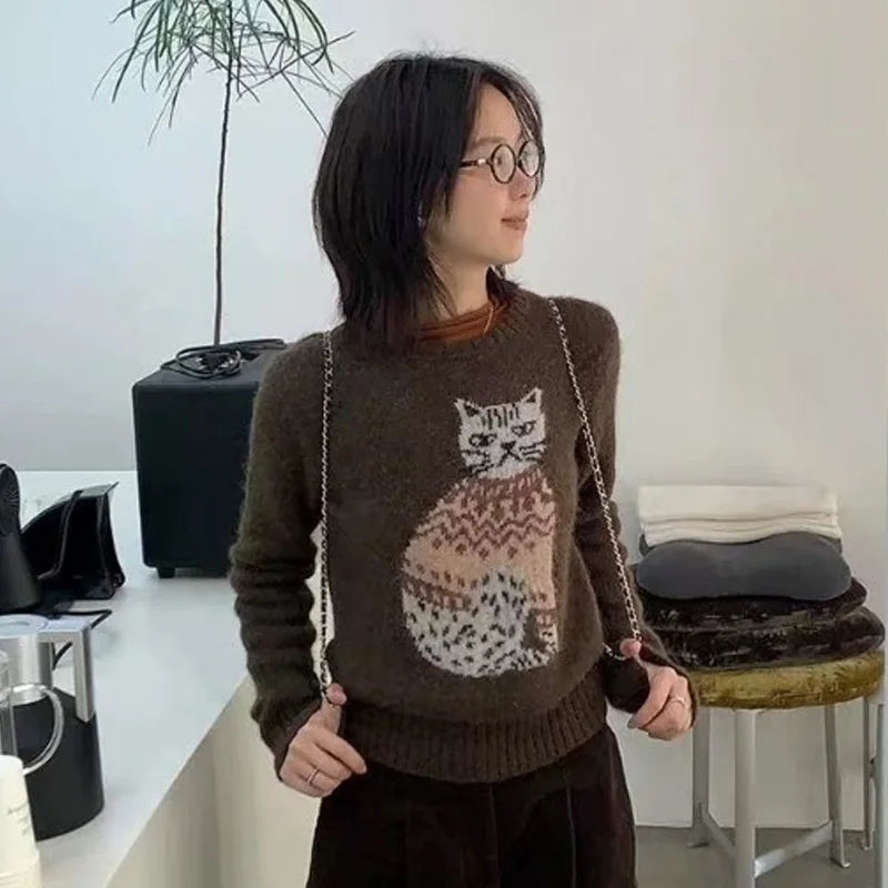 VILZSTUDIOS Grumpy Cat Vintage Knitted Sweater