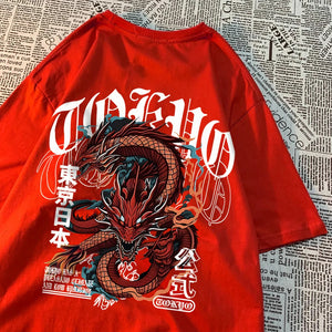 VILZSTUDIOS Vintage Dragon Cotton T-Shirt