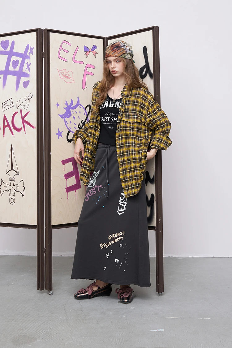 VILZSTUDIOS Casual Loose Plaid Shirt