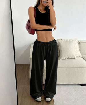VILZSTUDIOS Comfy Loose Fit Elastic Waist Pants