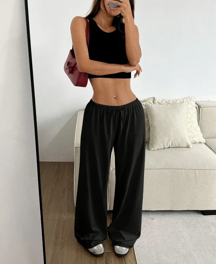 VILZSTUDIOS Comfy Loose Fit Elastic Waist Pants