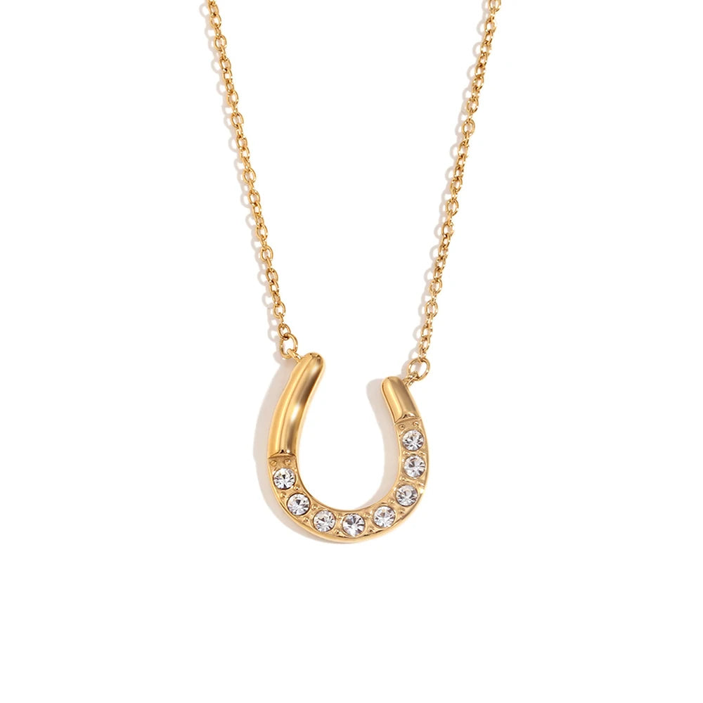 VILZSTUDIOS Lucky Horseshoe 18K Gold Plated Necklace