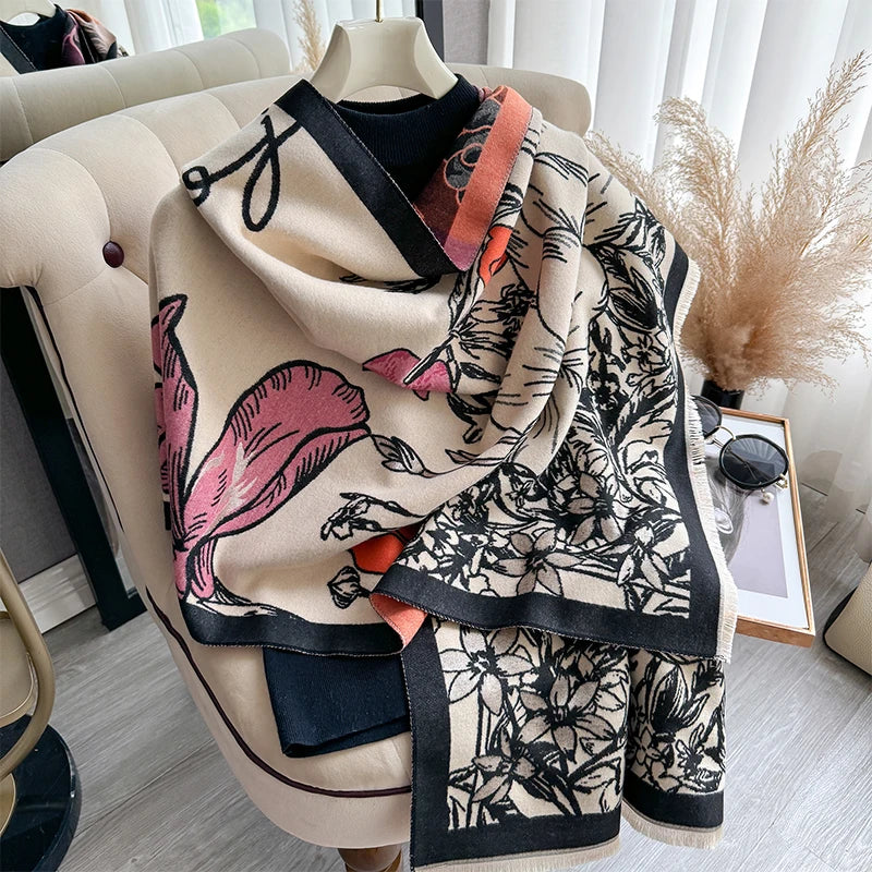 VILZSTUDIOS Luxurious Two-Sided Cashmere Scarf