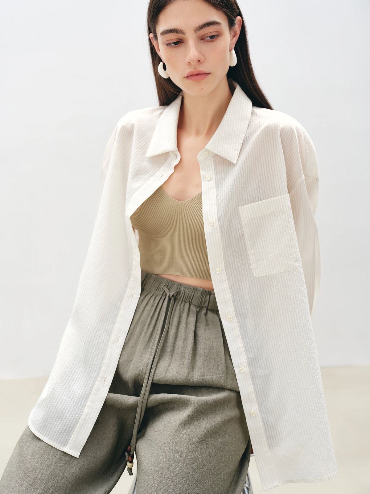 VILZSTUDIOS Versatile Minimalist Loose Casual Shirt